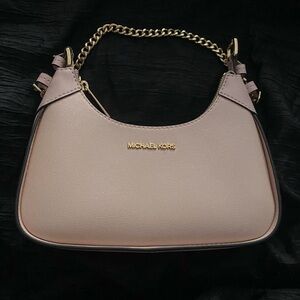 Michael Kors Blush Shoulder Bag with Gold Chain